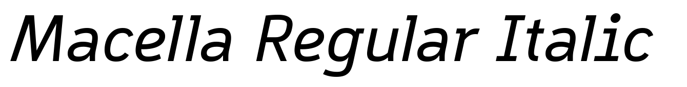 Macella Regular Italic
